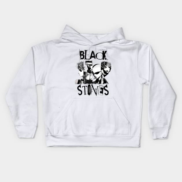 BLACK STONES 2 Kids Hoodie by raffavain